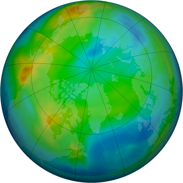 Arctic ozone map for 20 November 2008